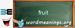 WordMeaning blackboard for fruit